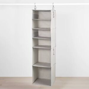Target Hanging Closet Organizer Six Pocket Varying Size Pockets Like New Grey